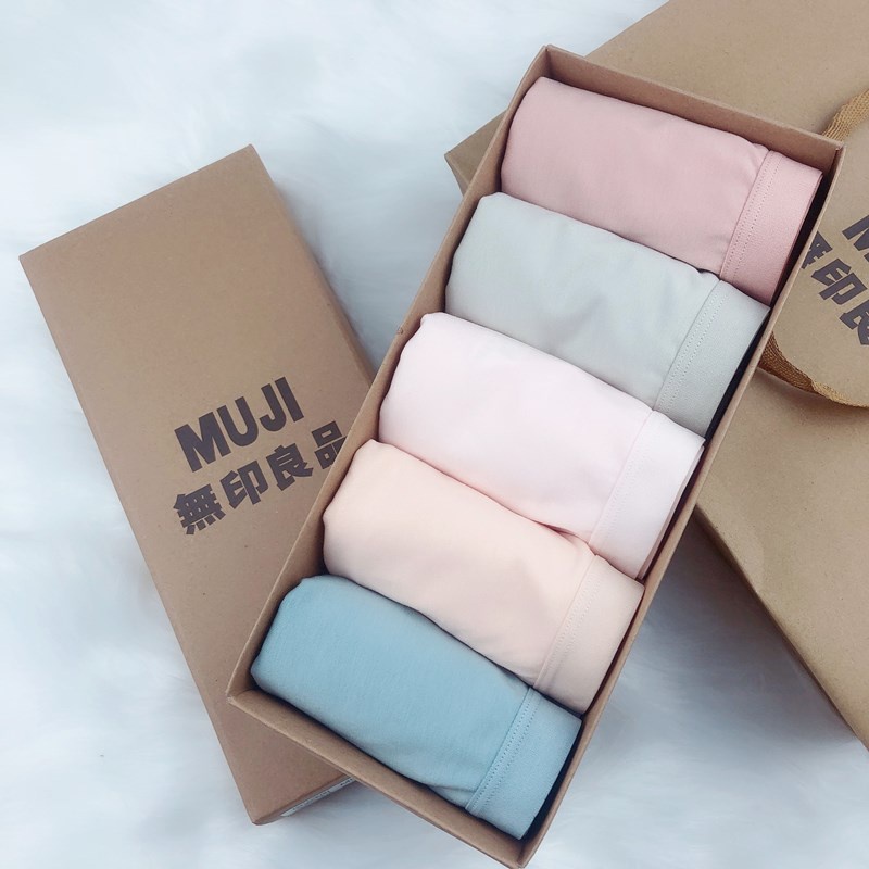 MUJI แท้100 % Premium กางเกงชั้นในสุภาพสตรีเนื้อผ้าเกรดพรีเมี่ยม คุณภาพเกรดมูจิ ใส่สบาย ซึมซับน้ำดี ราคาคุ้มค่า