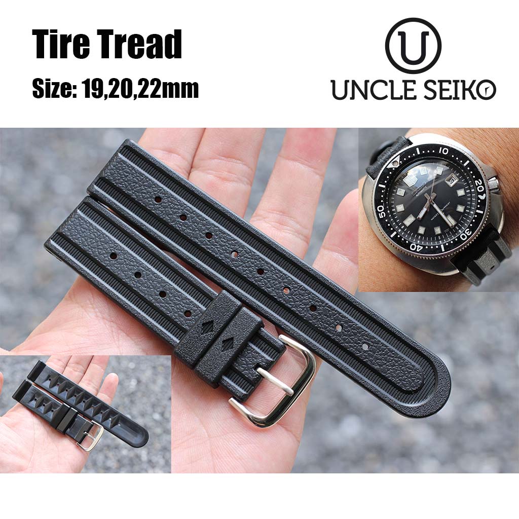 สายนาฬิกา สายยาง Uncle Seiko Tire Tread Rubber Strap