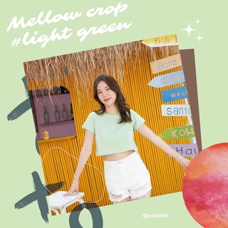 Pela.bkk - Mellow Crop top สีเขียวอ่อน light green