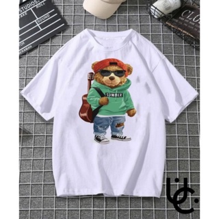 T-shirt เสื้อยืดผ้าฝ้าย พิมพ์ลายการ์ตูน mr bear series band Movie Cartoon anime music rap โอเวอร์ไซซ์ สําหรับผู้ชาย และผ