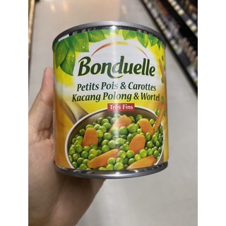 ถั่วลันเตา และ เบบี้แครอท ในน้ำเกลือ 400 G. Bonduelle Green Peas &amp; Carrots Very Fine