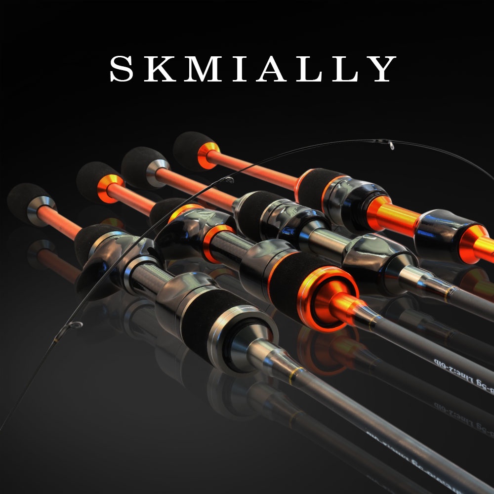 Skmily 5-8g 2-6lb Ultralight Fishing Rod Solid Tip UL Spinning & Baitcasting Rod Solid Carbon Rod Pr