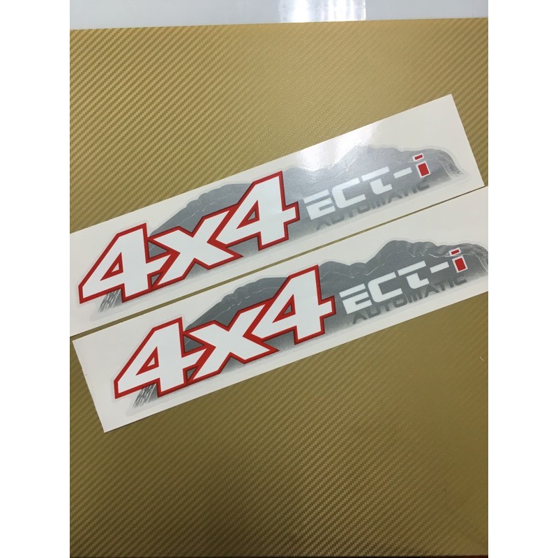 สติ๊กเกอร์ 4X4 ติดข้างท้ายกระบะ TOYOTA vigo ปี 2004-2007 รุ่น 1 มี เกียร์ออโต้ กับ เกียร์ธรรมดา ราคาต่อชุด มี 2 ชิ้น
