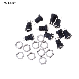 [[UTZN]] 10Pcs DC-022B Power Supply Jack Socket Female Panel Mount Connector 5.5*2.1mm [Hot