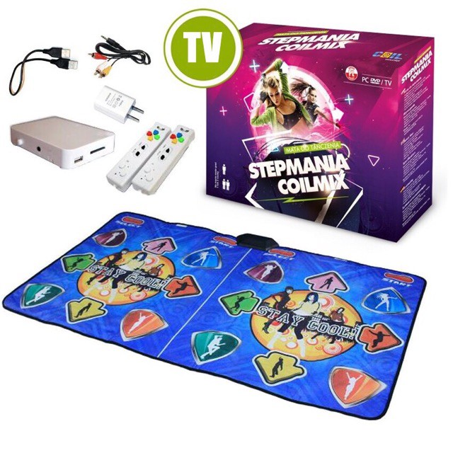 **แถมถ่าน** [อัพเดทล่าสุด 58 เกม] แผ่นเต้นคู่ (ไร้สาย) + รีโมท [32bit][แผ่นเต้น stepmania]