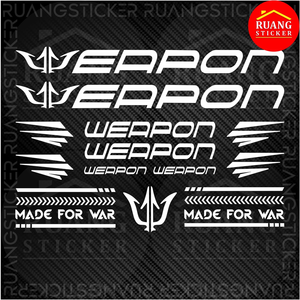 Weapon BIKE VINYL HOLOGRAM CUSTOM STICKER BIKE STICKER SET