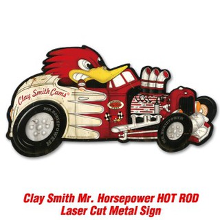 Clay Smith Mr.Horsepower Hot Rod Laser Cut Metal Sign (แผ่นโลหะติดผนัง)