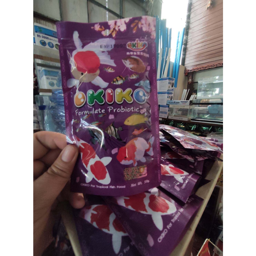 อาหารปลาสวยงาม OKIKO 100 กรัม 1 ซอง ***ส่งด่วนเคอรี่