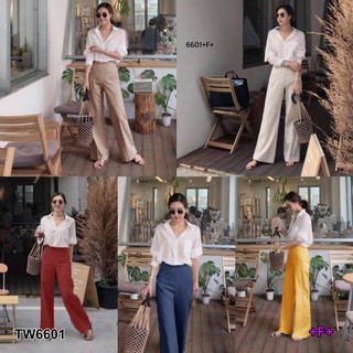 👗Pfashion [ส่งไว!!🚛] P6601 Set เชิ้ต+กางเกงขายาว  Set shirt + pants