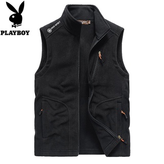 PLAYBOY Vest Mens Spring Sleeveless Rocking Fleece Undershirt Outdoor Vest