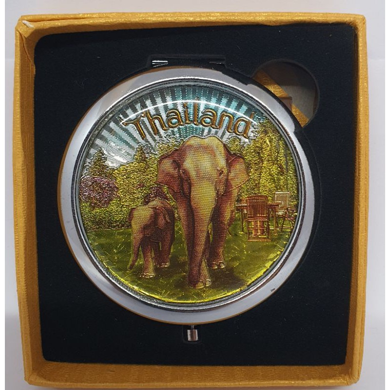 กระจกกลมแต่งหน้า ตลับแป้ง ตลับกระจก ของฝาก ของชำร่วย - รูปที่ 5