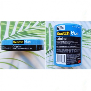 สก๊อตเทป ขนาด 24 mm x 54.8 m Original Multi-Surface Painters Tape Blue #2090 (3M Scotch Blue®)