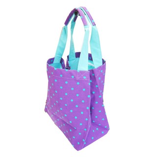 Easy Lifestyle กระเป๋า Tote Bag ทรงสี่เหลี่ยมผืนผ้า - สีม่วงจุดฟ้า