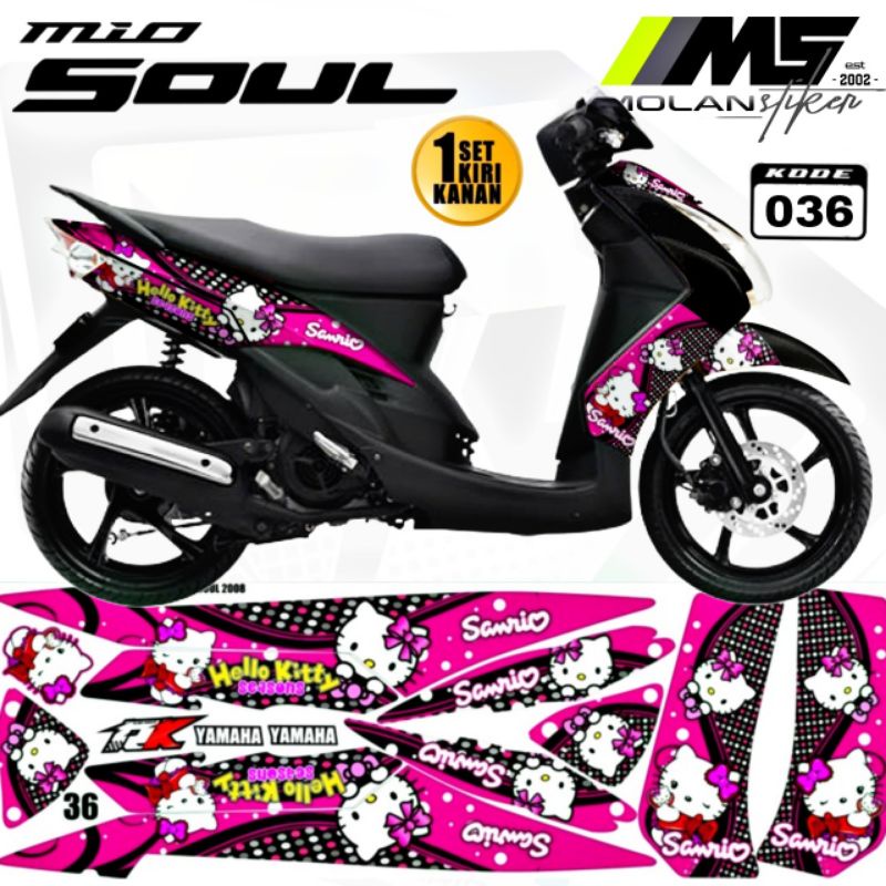 Decal สติกเกอร์ Striping Variation Mio Soul คาร์บูเรเตอร์ 2006-2012 (HELLO KITTY) Mio Soul 115-Mio Soul เก่า/เก่า-Mio Soul Mx -Mio Mx 115-Mio Z 115-Vari Animation/Characteration Soul-Striping Mio Soul-Lis Mio Soul-Sticker Mio Soul