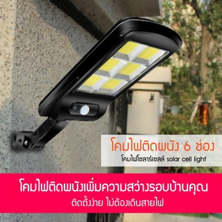 ไฟถนนรีโมทคอนโทรล (120W) Solar lights ไฟสปอตไลท์ กันน้ำ ไฟ Solar Cell ใช้พลังงานแสงอาทิตย์ โซลาเซลล์