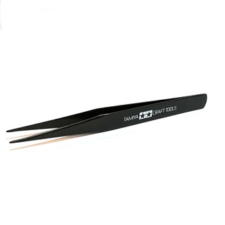 TAMIYA 74004 Straight Tweezers คีมหนีบชิ้นงาน ปลายตรง แหนบคีบชิ้นงาน แหนบดีคอล