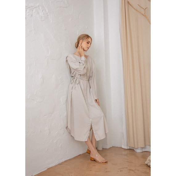 33online เดรสสไตล์ญี่ปุ่น รุ่น sweetdress firstlove เดรสiยาวสุดน่ารักมินิมอล สีเอิร์ธโทน ส่งไว