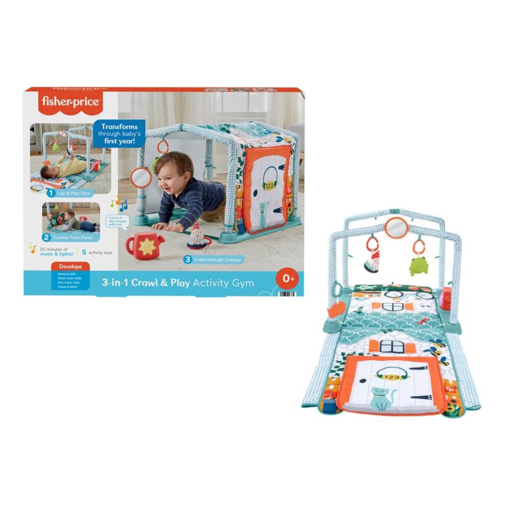 Fisher Price 3 in 1 Crawl & Play Activity Gym-ฟิชเชอร์ไพรซ์ เพลย์ยิม รุ่นHGB82