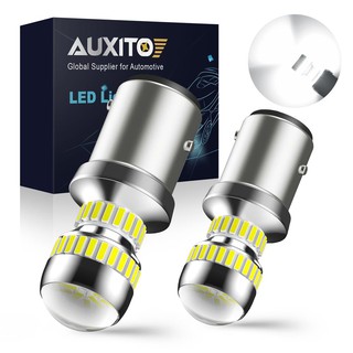 Auxito หลอดไฟเบรกท้ายรถยนต์ LED DRL 1157 P21 5W BAY15D 1200Lm 6000K สีขาว สําหรับรถยนต์ 2 ชิ้น