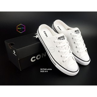 Converse All Star Dainty Mule Slip รองเท้าผ้าใบผญ รองเท้าผ้าใบสีขาว คอนเวิร์สแท้ รหัส 567946