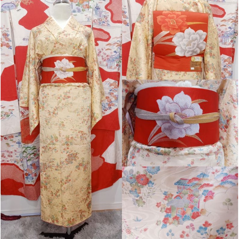 พร้อมส่ง Set Kimono ชุดกิโมโนแท้มือสอง จากญี่ปุ่น