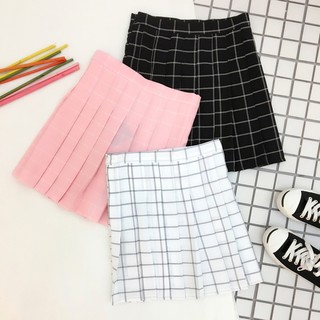 [preorder] Tennis skirt grid ลายตารางสไตล์เกาหลี