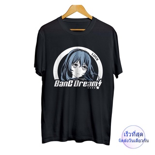 ผู้ชาย เสื้อยืดผ้าฝ้าย 100% พิมพ์ลายเกม LOCK raise a suilen BANG DREAM สไตล์ญี่ปุ่น ยุค 30