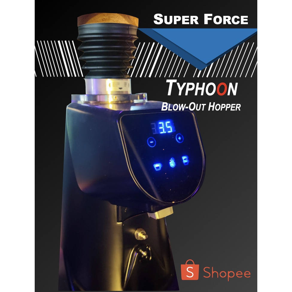 ปั้มยางไล่ผงกาแฟ ที่ตบไล่ผงกาแฟ สำหรับเครื่องบด Typhoon
