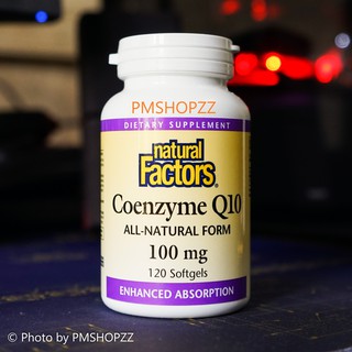 [พร้อมส่ง] Natural Factors, Coenzyme Q10, CoQ10 Enhanced Absorption, 100 mg, 60 และ 120 Softgels คิวเทน