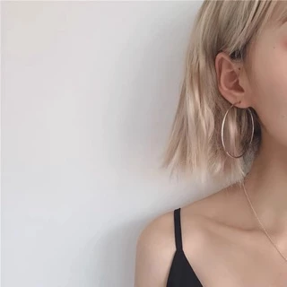 🔥พร้อมส่ง🔥 ต่างหูสายฝอ ต่างหูห่วงใหญ่ ต่างหูห่วงทอง ตุ้มหูห่วง【ไม่ใช่ก้านเงิน】