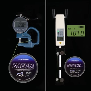 Bearking NAEVIA สายเอ็นตกปลา PE X4 0.2 150 ม.#-4.0# สายเอ็นถัก แข็งแรง 7-50 ปอนด์ สําหรับตกปลาน้ําเค็ม น้ําจืด