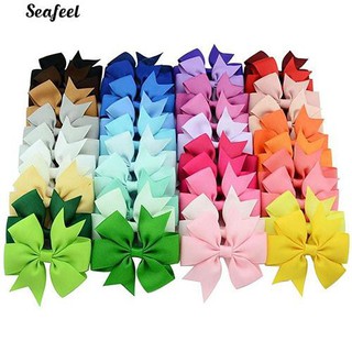 40 ชิ้น Ribbon ผม Bowknots คลิปเด็กผู้หญิง Hairgrip Headware อุปกรณ์เสริมผม