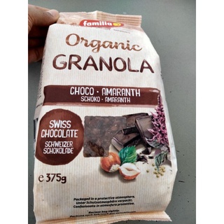 Familia Organic Granola ธัญพืช อบกรอบ รสช็อคโกแลต ผสม เฮเซลนัท 375  กรัม