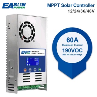 EASUN POWER Solar Charge Controller ตัวควบคุม พลังงานแสงอาทิตย์ MPPT 60A 12V 24V 36V 48V Battery PV Input 190VOC เครื่อง