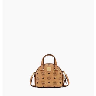 📮 ส่งฟรี ‼️MCM MINI ESSENTIAL HALF MOON DISCO TOTE IN VISETOS / กระเป๋าสะพายแท้💯