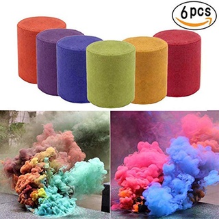  6-color photography props, smoke cakes, smoke effects, cake display, bomb stage, party photography, auxiliary toys