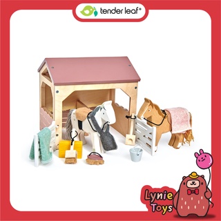 Tender Leaf Toys ของเล่นไม้ ของเล่นบทบาทสมมติ คอกม้า The Stables