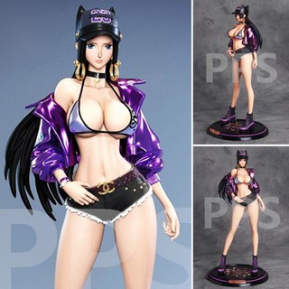 Figure ฟิกเกอร์ One Piece วันพีซ เต็มพิกัดสลัดจอมลุย วันพีช Boa Hancock โบอา แฮนค็อก Pink Pink Studio Sexy สูง 33 cm