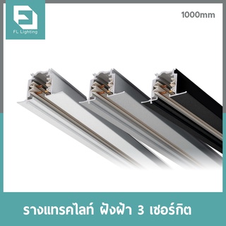 FL-Lighting รางแทรคไลท์ ฝังฝ้า 3 เซอร์กิต / 3 Circuit Track ขนาด 1 เมตร ( สีเงิน/Silver )