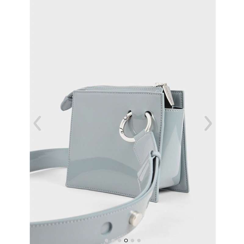 Charles&Keith Patent Square Crossbody Bag chalitaa.t ThaiPick