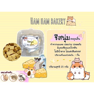 (Ham Ham Bakery) ชีสนุ่ม (กะปุกทดลอง) ขนมหนูเเฮมเตอร์ หนูแฮมสเตอร์ กระรอก ชูการ์ เม่นเเคระ เเฟตเทล