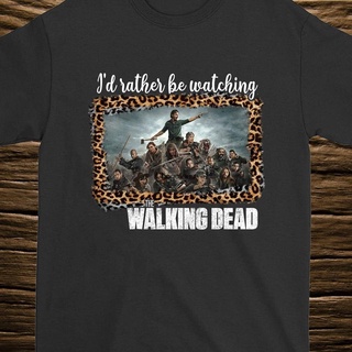 ใหม่ เสื้อยืดผ้าฝ้าย 100% พิมพ์ลาย The Walking Dead Tv Show Leopard Day ของขวัญวันแม่ Ojpebo58Accled92 สําหรับผู้ชาย XS-