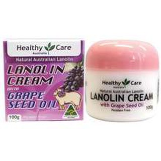 New!!!  ครีมบำรุงผิวลาโนลิน ผสมน้ำมันสกัดจากเมล็ดองุ่น Healthy Care Lanolin Cream With Grape Seed 100g