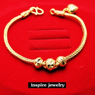 Inspire Jewelry ,สร้อยข้อมือทอง ตามแบบร้านทอง ปราณีตมาก งานแฟชั่น