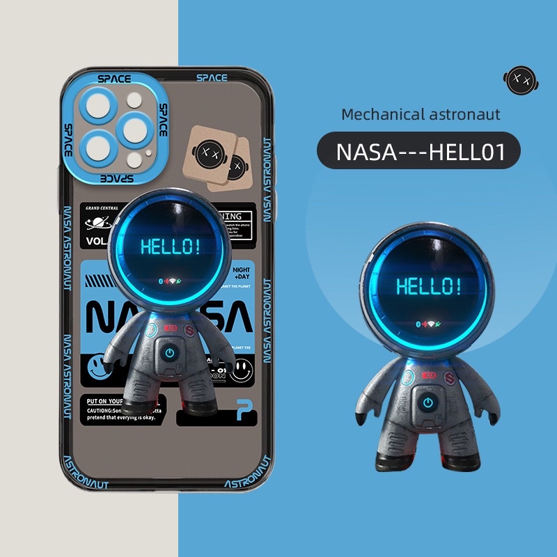 จัดส่ง Nasa hello เคส iPhone ซิลิโคนยืดหยุ่นกันกระแทกสําหรับ iPhone 13 PRO MAX/ IP 12 PRO MAX/IP 11 