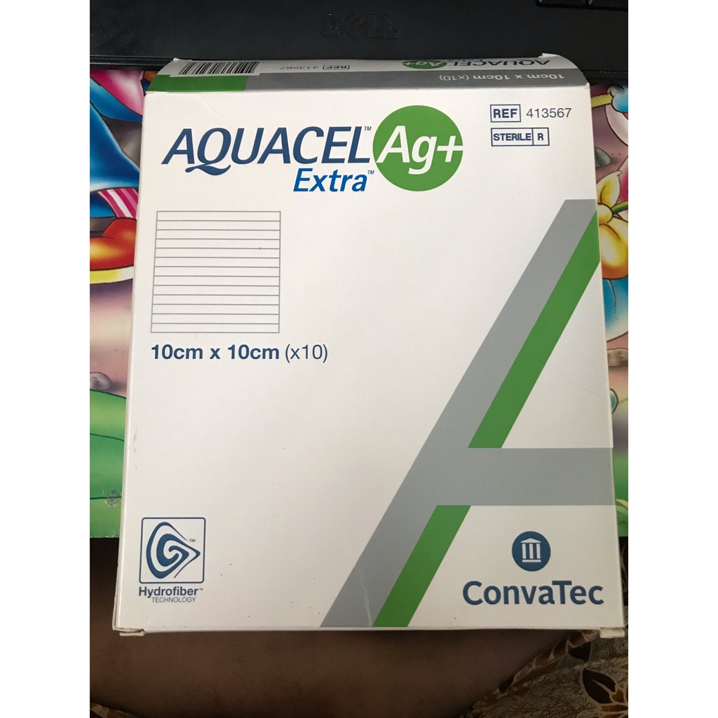 Aquacel Ag/อควาเซล ไฟเบอร์/แผ่นดูดซับแผล/แผ่นดูดซับแผลกดทับ ( หมดอายุ 01-03-2022)