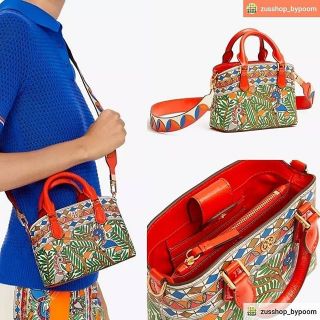 TORY BURCH ROBINSON PRINTED TOP-HANDLE MINI BAG งานชอป