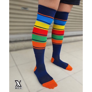 [ลด 15% ใส่โค้ด NEWS375] ถุงเท้าฟุตบอลเบสิค เรนโบว์-เรด SOX  SOX20002