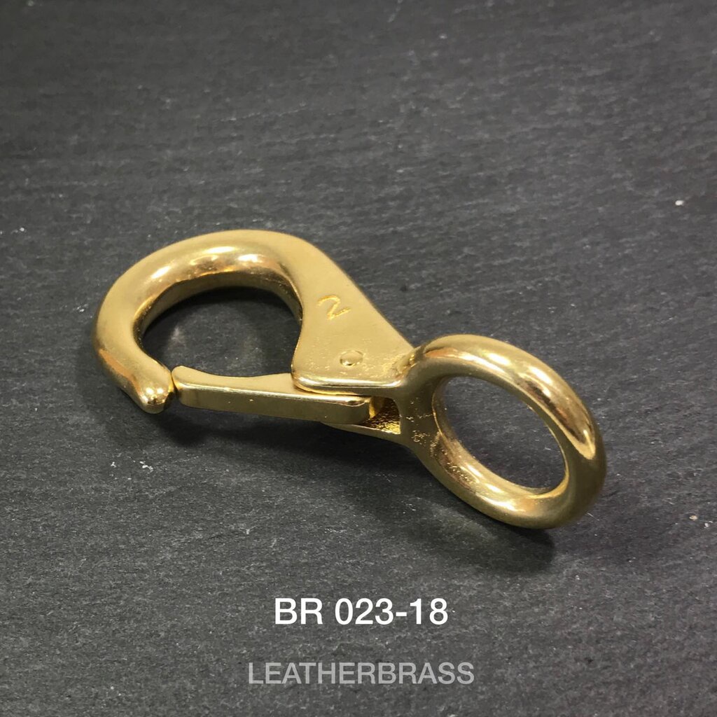 BR023 ตะขอทองเหลือง ตะขอโซ่ อะไหล่ทองเหลืองแท้ อุปกรณ์งานหนัง ** ราคาต่อชิิ้น**