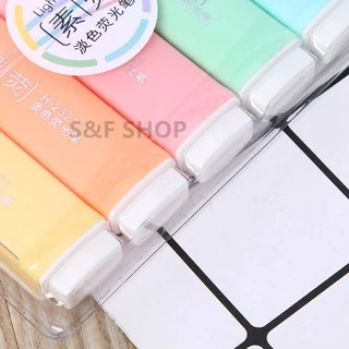 พร้อมส่ง ปากกาไฮไลท์ 6สี โทนสีพาสเทล Tenfon รุ่นH-2321 แบบแพ็ค ขนาด1-3mm (ราคาต่อชุด) #ปากกาเน้นข้อความ #ปากกา